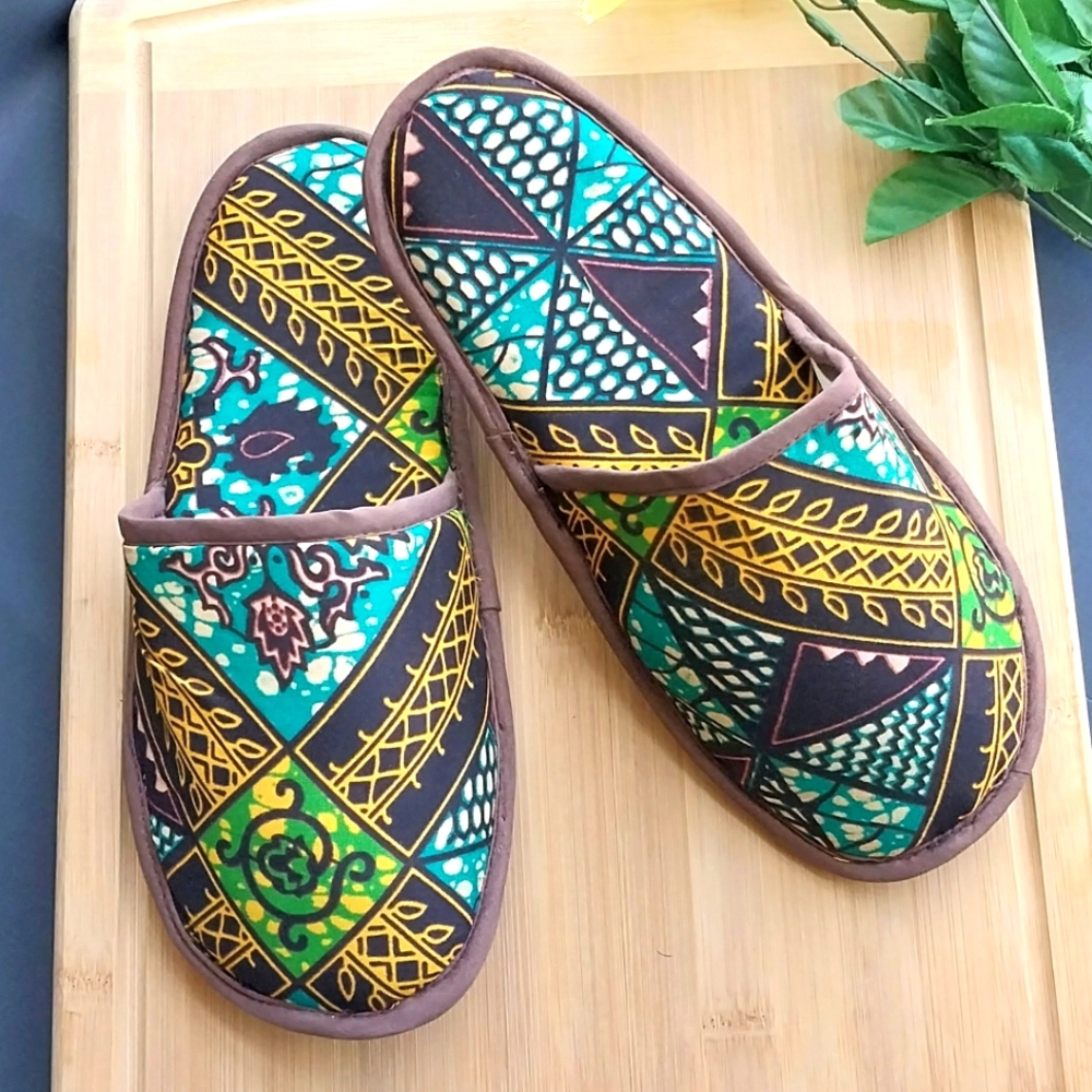 1PR Beautiful African Ankara Slippers